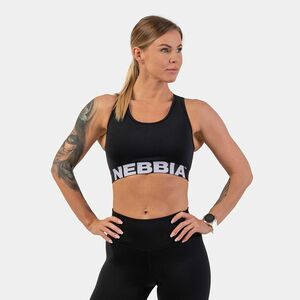 Medium Impact Cross Back Black sportmelltartó - NEBBIA kép