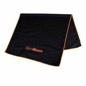 GymBeam Quick drying sports towel Black/Orange kép