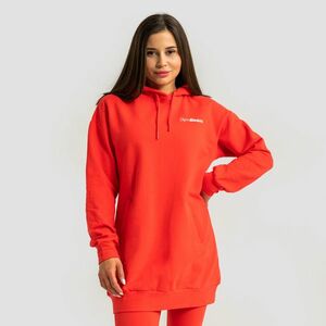 GymBeam Limitless Longline női kapucnis pulóver Hot Red kép