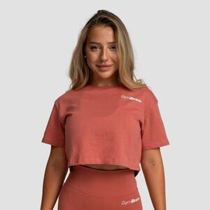 GymBeam Women‘s Limitless Cropped T-Shirt Cinnamon kép