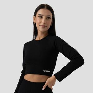 GymBeam FLO Ribbed CropTop Black kép