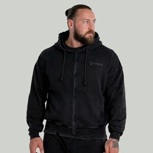 STRIX Washed Zip kapucnis pulóver Black kép