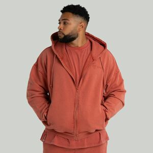 STRIX Washed Zip kapucnis pulóver Terra kép