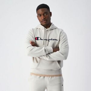 Champion Big Logo Fleece kapucnis pulóver Grey kép