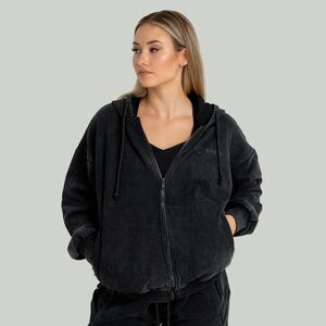 STRIX Zip Washed női kapucnis pulóver Black kép