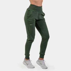 High Waist Loose Fit Dark Green női melegítőnadrág – NEBBIA kép