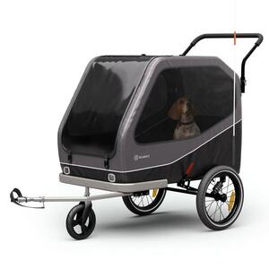 KLARFIT Goldie Buggy, kerékpár utánfutó, 324 l, max. 40 kg, összecsukható, időjárásálló kép