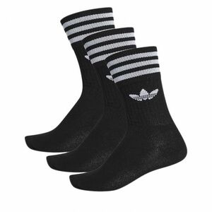 Zokni ADIDAS ORIGINALS SOLID CREW SOCK BLACK WHITE 3 PCK kép