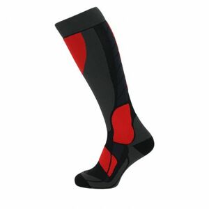 Kompressziós sízokni BLIZZARD Compress 120 ski socks, black grey red kép