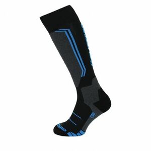 Sí térdzokni (zokni) BLIZZARD Allround wool ski socks, black anthracite blue kép