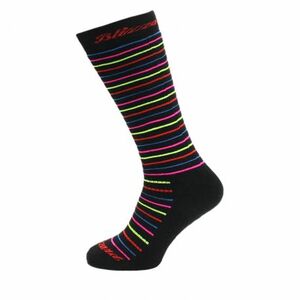 Gyermek sízokni (zokni) BLIZZARD Viva Allround ski socks junior, black rainbow stripes kép