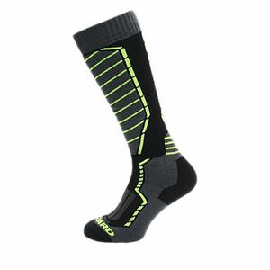 Sí térdzokni (zokni) BLIZZARD Profi ski socks, black anthracite signal yellow kép