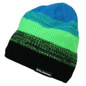 Téli sapka BLIZZARD Cube black neon green blue kép