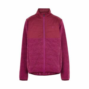 Cipzáros, gyapjú lány pulóver COLOR KIDS Fleece jacket w Solid Effect -Beet Red kép