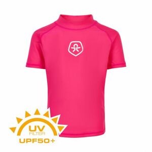 Lány úszó póló COLOR KIDS T-shirt solid UPF 50+ Pink Yarrow kép