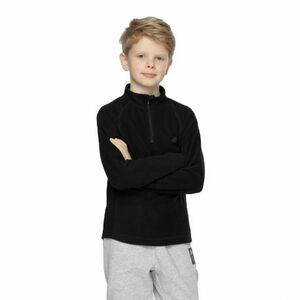 Fiú szigetelt sídzseki 1 2 cipzárral 4F JUNIOR BOYS MIDLAYER HJZ21-JBIMP001B-20S-DEEP BLACK kép