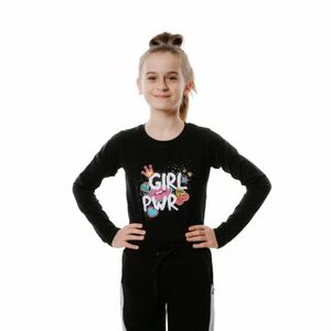 Hosszú ujjú lány póló AUTHORITY KIDS T-POWER black kép