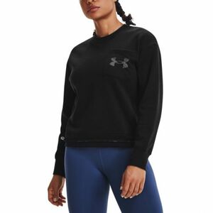 Női edzőpulóver UNDER ARMOUR Rival Fleece Mesh Crew-BLK kép