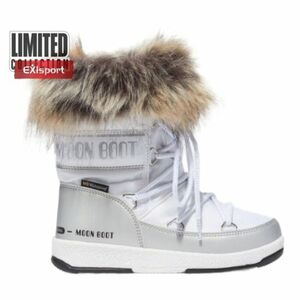 Gyermek téli bokacsizma MOON BOOT Monaco Low WP Girl white silver kép