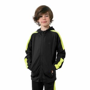 Fiú edzőpulóver cipzárral 4F JUNIOR BOYS FUNCTIONAL SWEATSHIRT JBLMF001-20S-DEEP BLACK I kép