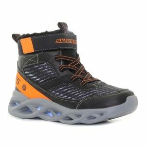 Fiúk magas téli csizma SKECHERS Twisted Brights black orange kép