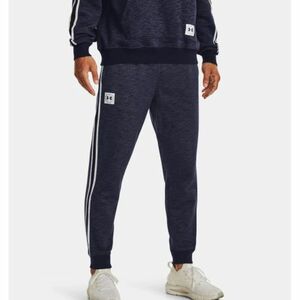 Férfi melegítőnadrág UNDER ARMOUR UA Essential Heritge Fleece Jgr-NVY-1373817-410 kép