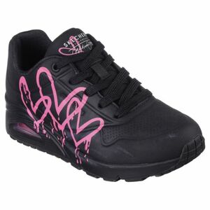 Női járócipő SKECHERS Uno Dripping In Love black pink kép