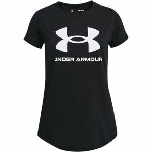 Rövid ujjú lány póló UNDER ARMOUR UA SPORTSTYLE LOGO SS-BLK kép