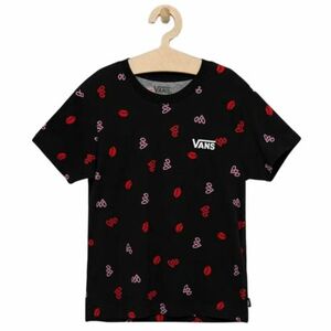 Rövid ujjú lány póló VANS VALENTINES PRINT BOXY-BLACK kép