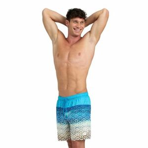 Férfi fürdőruha ARENA MENS BEACH BOXER PLACED-800-sand&sea turquoise kép