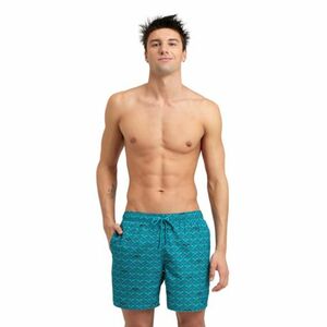 Férfi fürdőruha ARENA MENS BEACH BOXER ALLOVER-600-green lake logo kép