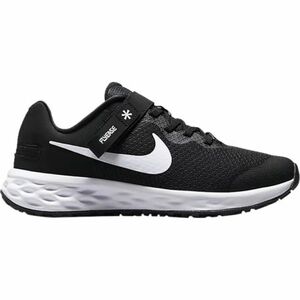 Junior sportcipő (edzés) NIKE Revolution 6 FlyEase Jr black white dark smoke grey kép