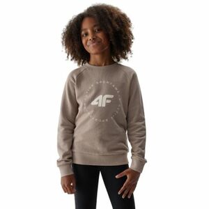 Lány pulóver 4F JUNIOR SWEATSHIRT-JAW23TSWSF637-83S-BEIGE kép