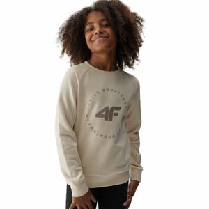 Lány pulóver 4F JUNIOR SWEATSHIRT-JAW23TSWSF637-12S-CREME kép