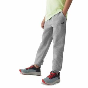 Fiú melegítőnadrág 4F JUNIOR TROUSERS-JAW23TTROM411-27M-COLD LIGHT GREY MELANGE kép