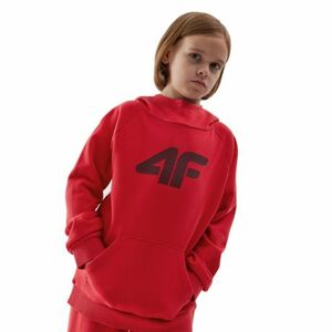 Fiú kapucnis pulóver 4F JUNIOR SWEATSHIRT-JAW23TSWSM626-62S-RED kép