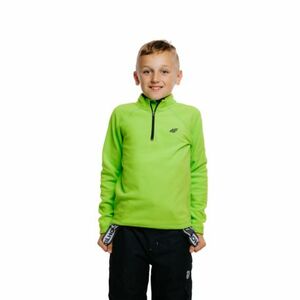 Fiú sípolár kabát 4F JUNIOR FLEECE UNDERWEAR-JAW23UFLEM019-41N-GREEN NEON kép