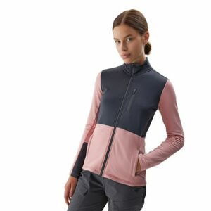 Női túra pulóver cipzárral 4F FLEECE-AW23TFLEF142-56S-LIGHT PINK kép