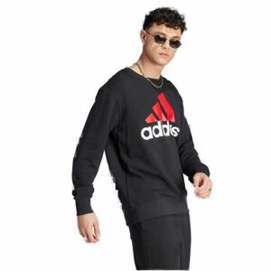 Férfi pulóver ADIDAS M BL FT SWT-IJ8583-black better scarlet kép