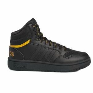 Fiú téli bokacsizma ADIDAS Hoops 3.0 Mid K core black core black preloved yellow kép