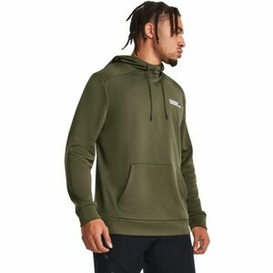 Hőszigetelt férfi edzőpulóver kapucnival UNDER ARMOUR UA Armour Fleece Graphic HD-1379745-390 GRN kép