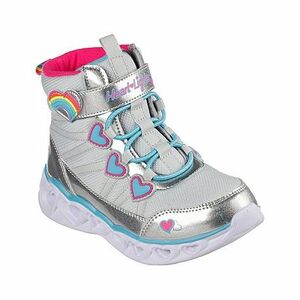 Lányok magas téli csizma SKECHERS Heart Lights Sweet Styling grey silver kép