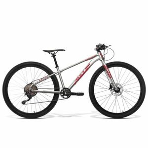 Junior mountain bike AMULET 27, 5 Youngster 1.10 SH, alu brushed transparent red kép