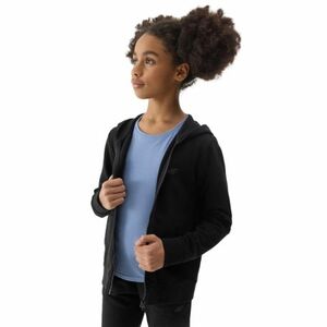 Cipzáros lány pulóver 4F JUNIOR SWEATSHIRT-4FJWSS24TSWSF0919-20S-DEEP BLACK kép