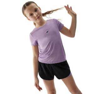 Lány edző ing rövid ujjal 4F JUNIOR TSHIRT FNK-4FJWSS24TFTSF696-51S-VIOLET kép