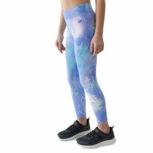 Lányok leggings 4F JUNIOR TIGHTS FNK-4FJWSS24TFTIF222-52A LIGHT VIOLET ALLOVER kép