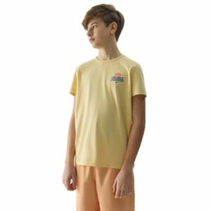 Fiú rövid ujjú póló 4F JUNIOR TSHIRT-4FJWSS24TTSHM1136-73S-LIGHT LEMON kép