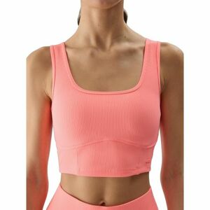 Női edző sportmelltartó 4F SLEEVELESS-4FWSS24TSLEF072-63N-CORAL NEON kép