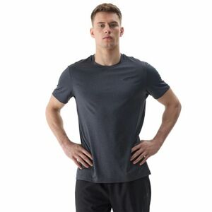 Rövid ujjú férfi edzőing 4F TSHIRT FNK-4FWSS24TFTSM599-20M-DEEP BLACK MELANGE kép