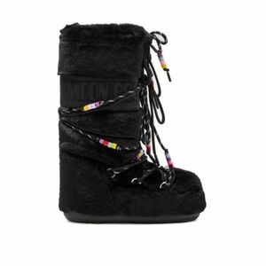 Női magas téli csizma MOON BOOT MB ICON FAUX FUR BEADS-N001 BLACK kép